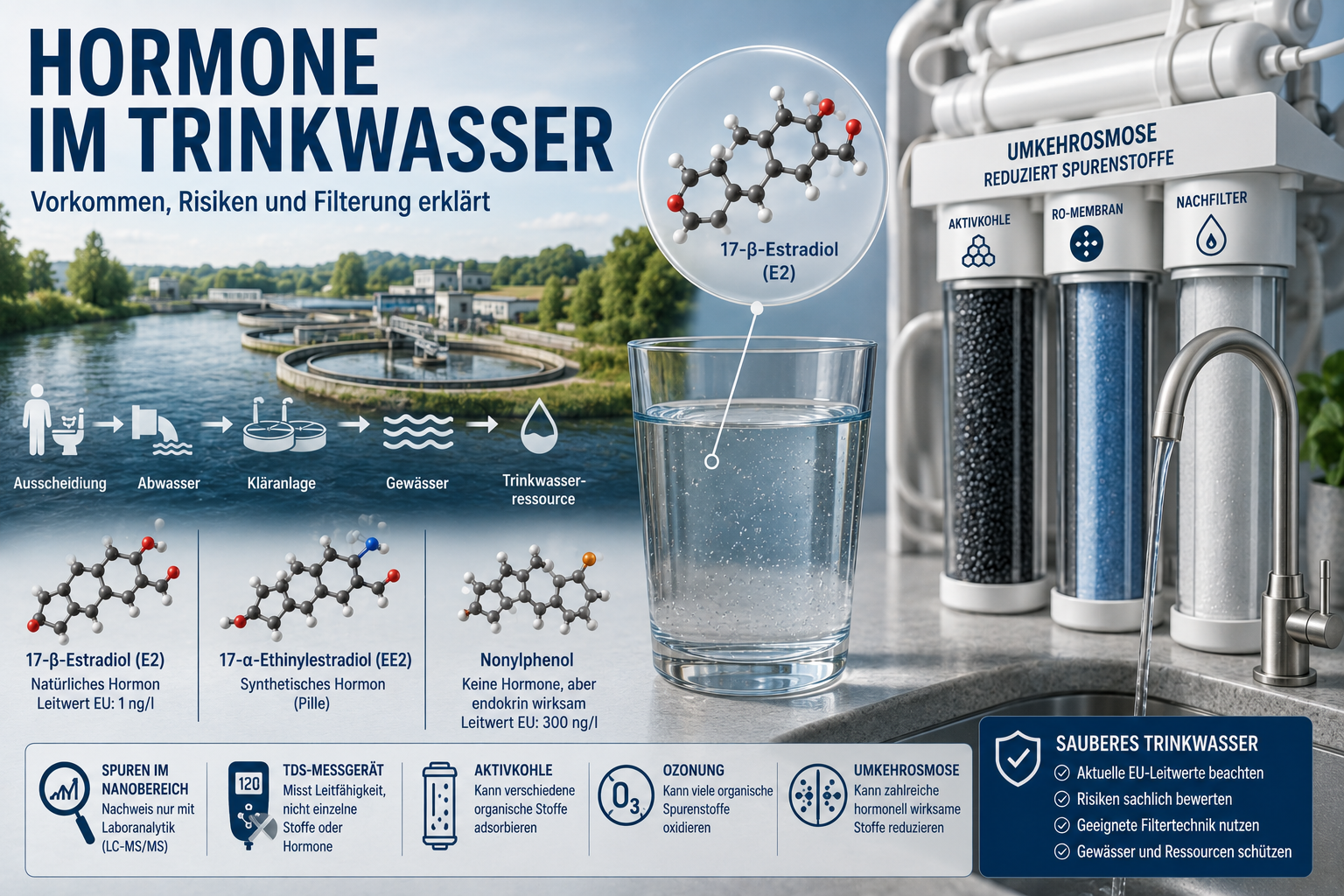 Hormone im Trinkwasser: Vorkommen, Risiken und Filterung