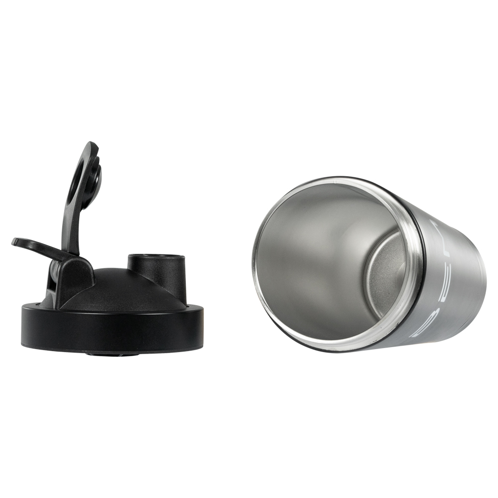 BEM stainless steel protein shaker with shaking ball and one-touch tilt cap, 750 ml